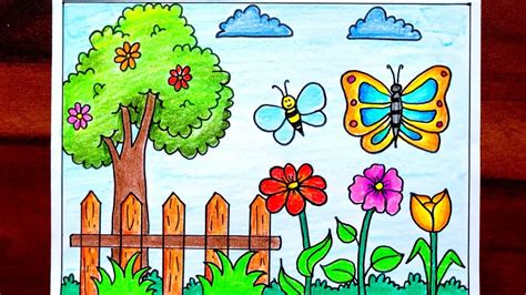 directed draw spring|easy spring drawings for kids.